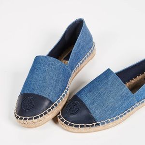Tory Burch Denim Espadrille Sz 8.5 NEW